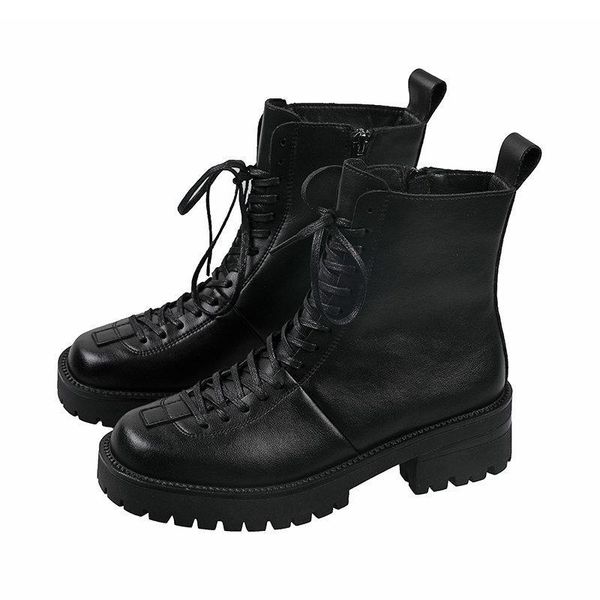 boots spring and autumn 2021 thick heel thick-soled leather boots, round head, middle tube, i fashionable female ankle, Black
boots spring and autumn 2021 thick heel thick-soled leather boots, round head, middle tube, i fashionable female ankle, Black