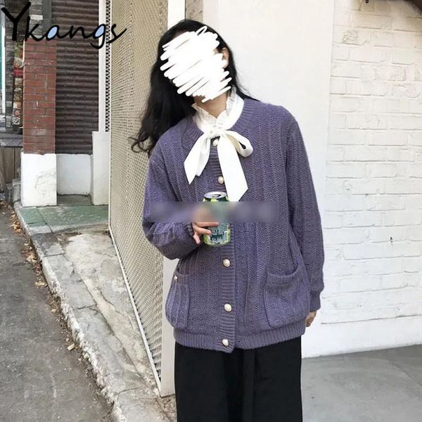 women's knits & tees simple single-breasted women knitted cardigan autumn all-match ladies sweater coat 2021 fashion loose solid color, White
women's knits & tees simple single-breasted women knitted cardigan autumn all-match ladies sweater coat 2021 fashion loose solid color, White