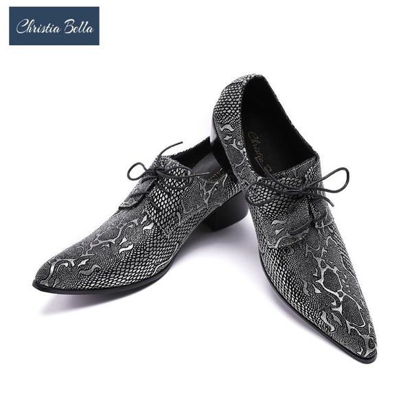 dress shoes christia bella pointed toe men high heels genuine leather party wedding business handmade loafers, Black
dress shoes christia bella pointed toe men high heels genuine leather party wedding business handmade loafers, Black