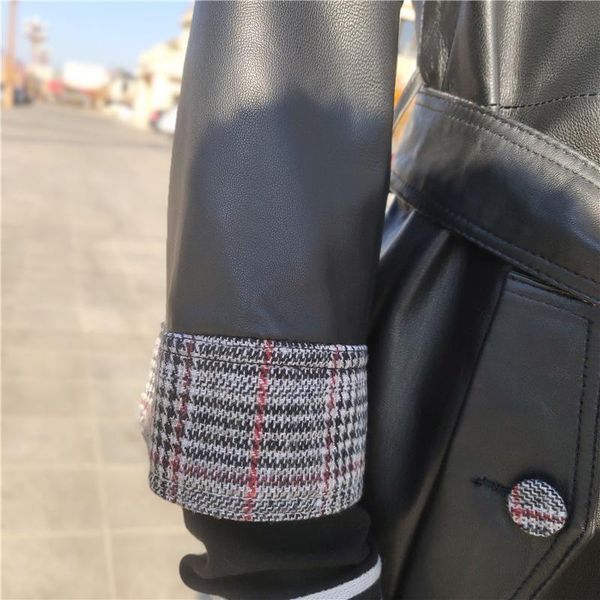women's leather & faux jacket 2021 women genuine spring autumn sheepskin coat long blazer jackets windbreaker ksjn04 yy524, Black
women's leather & faux jacket 2021 women genuine spring autumn sheepskin coat long blazer jackets windbreaker ksjn04 yy524, Black