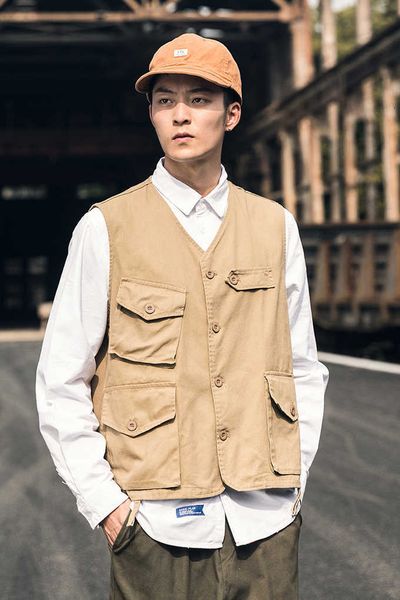 workwear waist coat vest men's japanese cotton jacket autumn sleeveless plus size jacket casual wear waistcoat, Black;white
workwear waist coat vest men's japanese cotton jacket autumn sleeveless plus size jacket casual wear waistcoat, Black;white