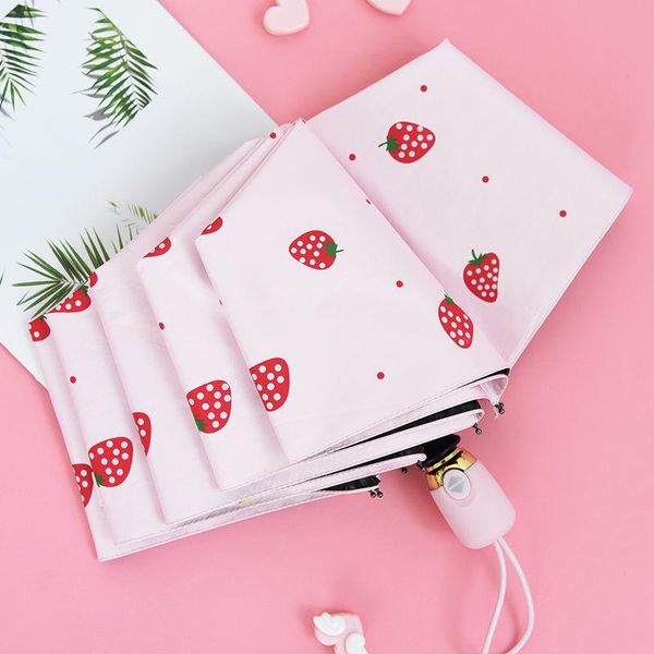 umbrellas folding umbrella automatic sun female rain or shine student fruit print cute three-folding
umbrellas folding umbrella automatic sun female rain or shine student fruit print cute three-folding