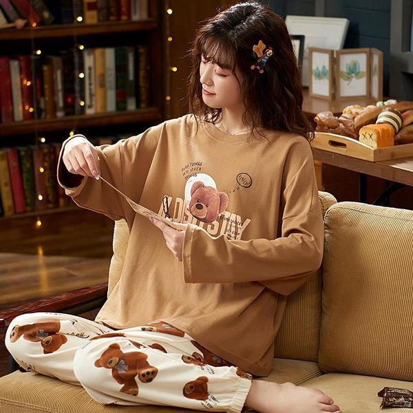 cute cartoon little bear nightwear winter warm cotton women's pajamas loose plus size women homewear soft comfortable sleepwear, Black;red
cute cartoon little bear nightwear winter warm cotton women's pajamas loose plus size women homewear soft comfortable sleepwear, Black;red