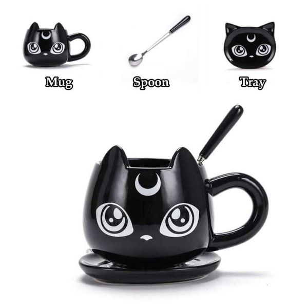 black cat ceramics mugs kids breakfast milk cartoon cups office afternoon tea coffee mug with tray
black cat ceramics mugs kids breakfast milk cartoon cups office afternoon tea coffee mug with tray