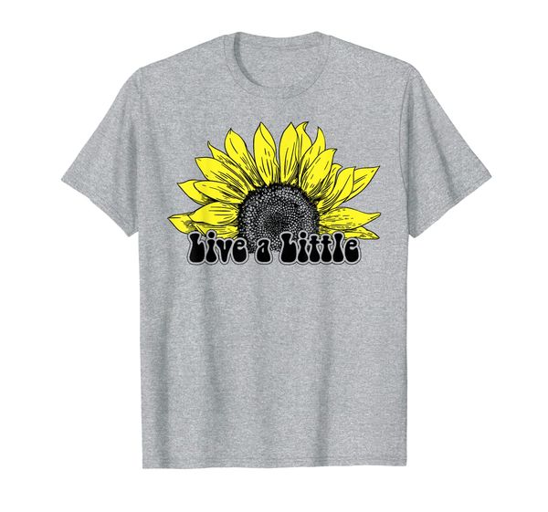 live a little sunflower shirt, White;black 
live a little sunflower shirt, White;black