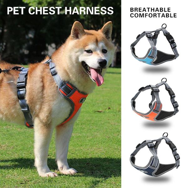 dog collars & leashes reflective pet harness vest no pull waterproof breathable oxford adjustable chest strap for medium large accessories
dog collars & leashes reflective pet harness vest no pull waterproof breathable oxford adjustable chest strap for medium large accessories