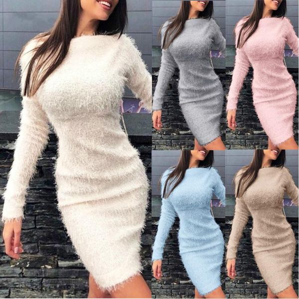 casual dresses bodycon plush dress 2021 winter autumn women elegant solid color party night long sleeve warm fashion, Black;gray
casual dresses bodycon plush dress 2021 winter autumn women elegant solid color party night long sleeve warm fashion, Black;gray