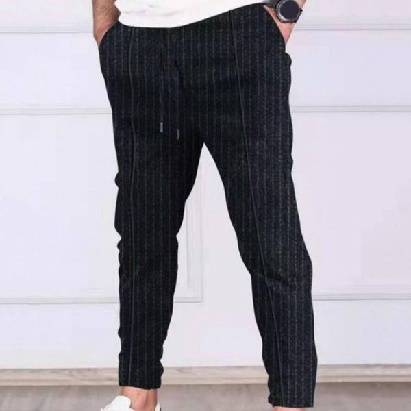 men's pants men straight great stitching male trousers, Black 
men's pants men straight great stitching male trousers, Black
