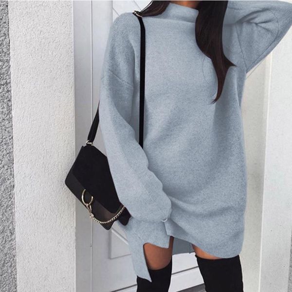 casual dresses women high neck sweater ladies long sleeve jumper knitted plus size loose split dress nyz shop, Black;gray
casual dresses women high neck sweater ladies long sleeve jumper knitted plus size loose split dress nyz shop, Black;gray