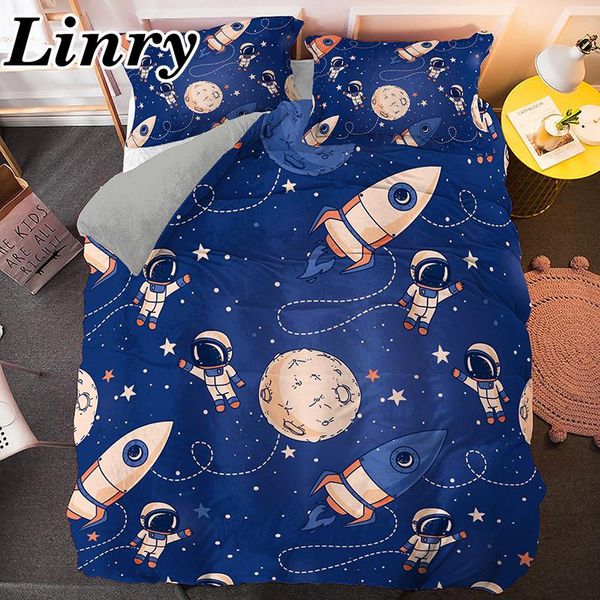 bedding sets starry sky rocket set star bed cover quilt with pillowcase single king size bedclothes drop