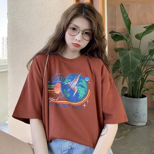 women's t-shirt hong kong style chic super short sleeve 2021 loose korean ins harajuku, White
women's t-shirt hong kong style chic super short sleeve 2021 loose korean ins harajuku, White