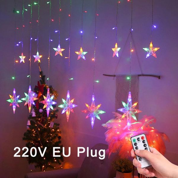 2.5m 220v eu plug led star curtain light christmas garland string fairy lights outdoor for home party new year wedding decor
2.5m 220v eu plug led star curtain light christmas garland string fairy lights outdoor for home party new year wedding decor