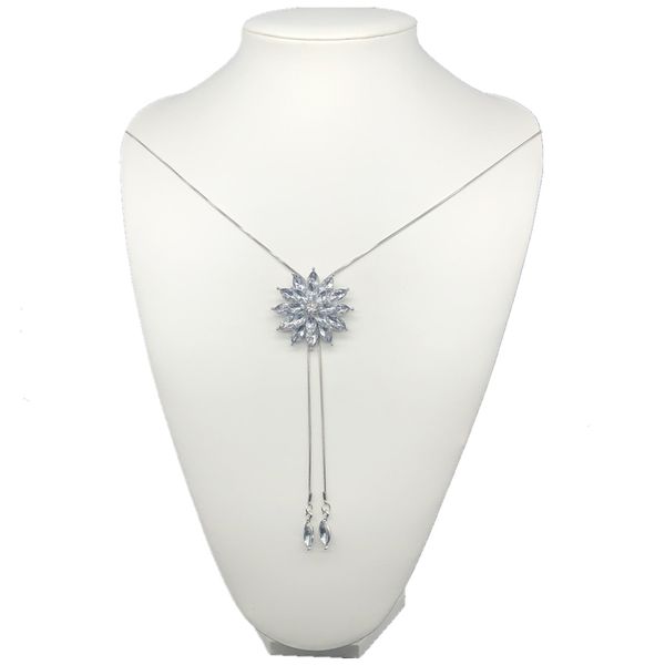 fashion elegant sweater chain long crystal snow pendant water drop accessories long decoration necklace jewelry, Silver
fashion elegant sweater chain long crystal snow pendant water drop accessories long decoration necklace jewelry, Silver