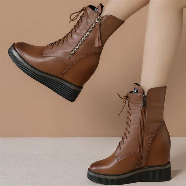 dress shoes platform trainers women lace up cow leather wedges high heel pumps female round toe fashion sneakers casual, Black
dress shoes platform trainers women lace up cow leather wedges high heel pumps female round toe fashion sneakers casual, Black