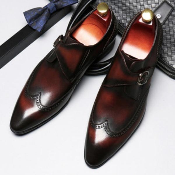 dress shoes pointed toe genuine leather casual business men trendy formal suit wedding mens career office work, Black
dress shoes pointed toe genuine leather casual business men trendy formal suit wedding mens career office work, Black