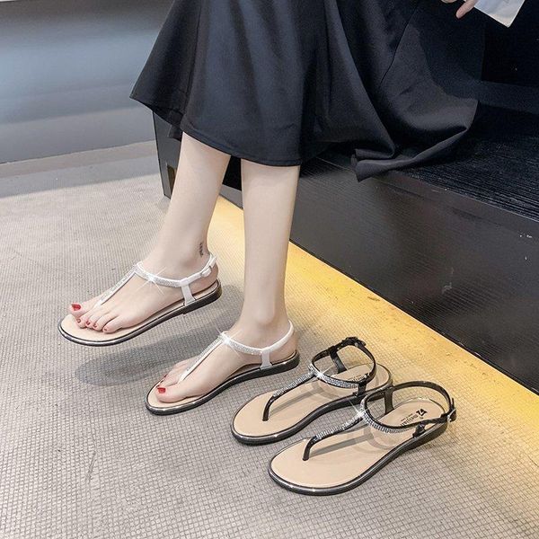 sandals thin strap rhinestone women summer 2021 fashion flip flops roman shoes flat beach women's, Black
sandals thin strap rhinestone women summer 2021 fashion flip flops roman shoes flat beach women's, Black