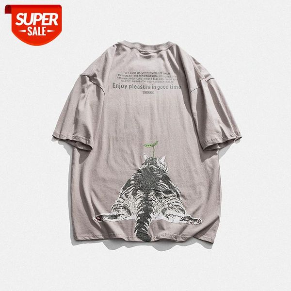 summer short-sleeved japanese original round neck pullover back fat cat print youth men's t-shirt #fh9g, White;black
summer short-sleeved japanese original round neck pullover back fat cat print youth men's t-shirt #fh9g, White;black