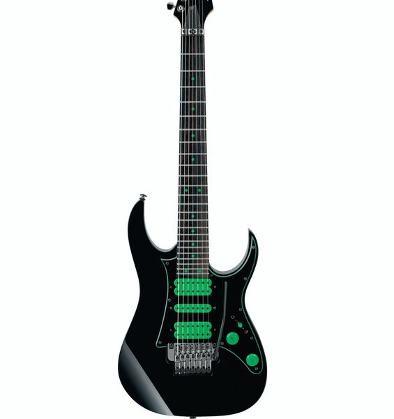 uv777 universe steve 7 string black electric guitar mirror pickguard, floyd rose tremolo, abalone disappearing pyramid inlay, hsh pickup, pi
uv777 universe steve 7 string black electric guitar mirror pickguard, floyd rose tremolo, abalone disappearing pyramid inlay, hsh pickup, pi