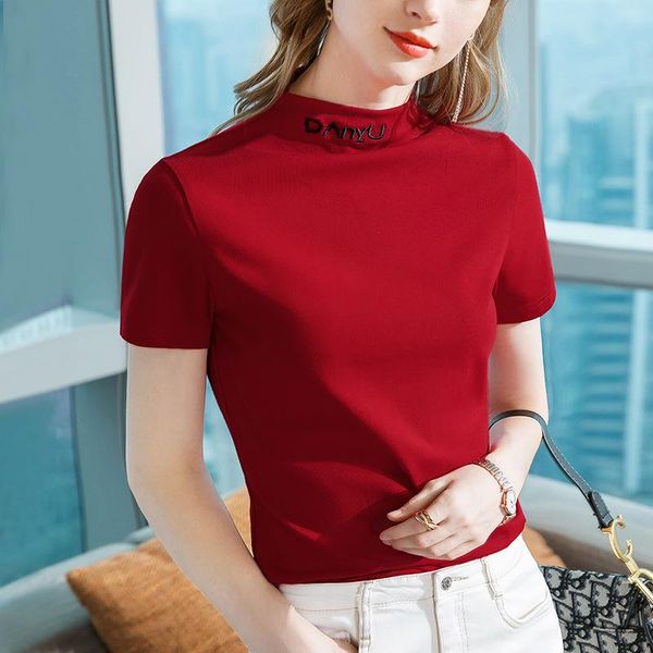 women's t-shirt women t-shirts summer tees slim short sleeve o-neck al301808, White
women's t-shirt women t-shirts summer tees slim short sleeve o-neck al301808, White
