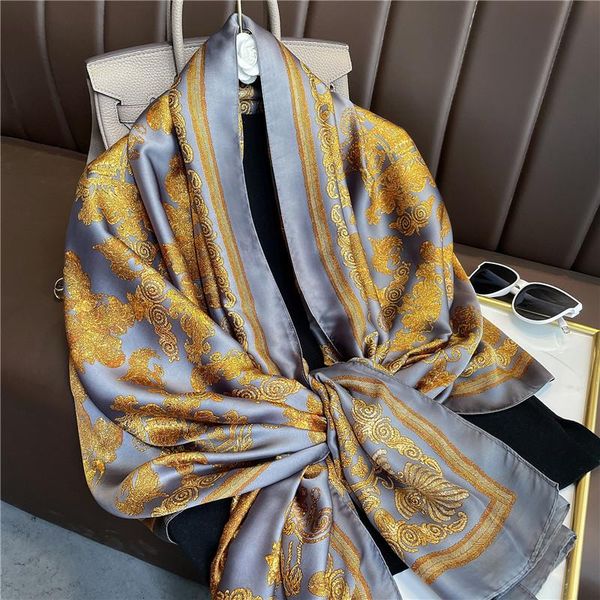 scarves brand designer silk scarf women long shawls wraps autumn bandana pashmina female luxury beach hijab foulard 90*180cm, Blue;gray
scarves brand designer silk scarf women long shawls wraps autumn bandana pashmina female luxury beach hijab foulard 90*180cm, Blue;gray