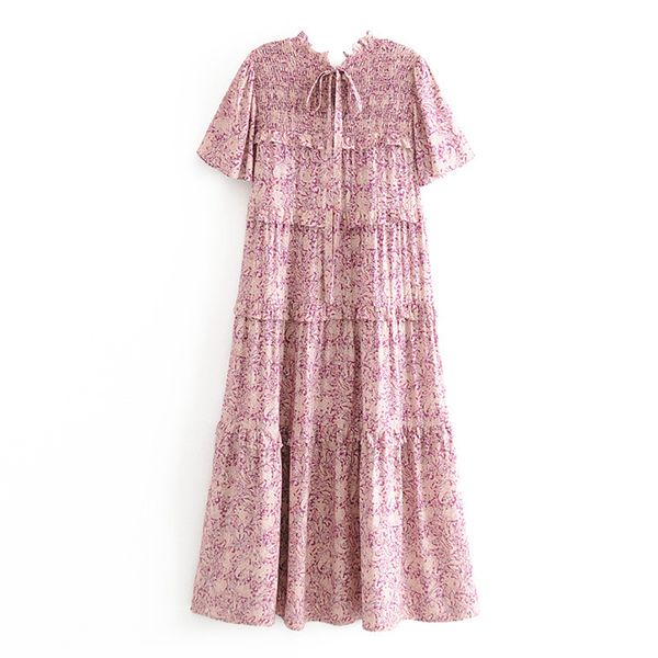 2021 new pink floral print long dresses women vintage o neck bow lace up cotton ruffles summer dress party vestidos s8g5, White
2021 new pink floral print long dresses women vintage o neck bow lace up cotton ruffles summer dress party vestidos s8g5, White