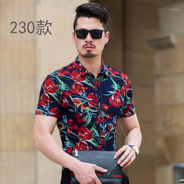 summer dress shirts male flower fashion mens floral blouse clothing casual men's, White;black
summer dress shirts male flower fashion mens floral blouse clothing casual men's, White;black