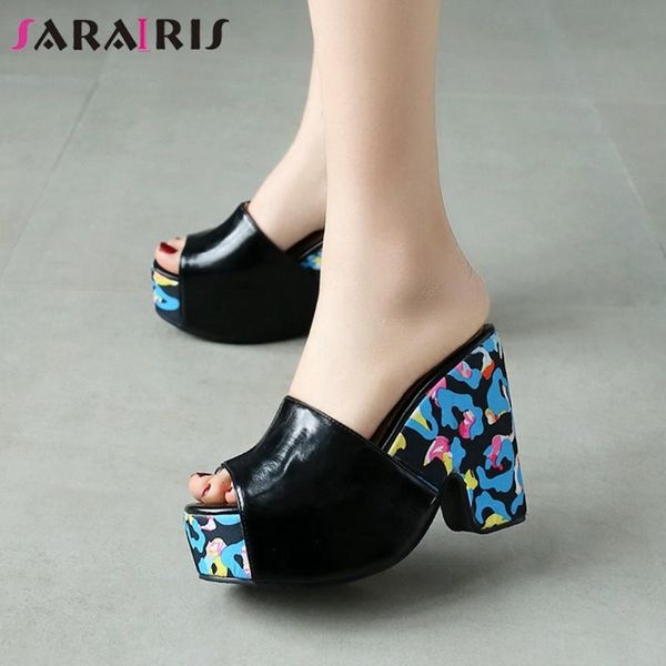 slippers sarairis brand female mature slides 2021 summer women platform sandal chunky high heels shoes woman, Black
slippers sarairis brand female mature slides 2021 summer women platform sandal chunky high heels shoes woman, Black