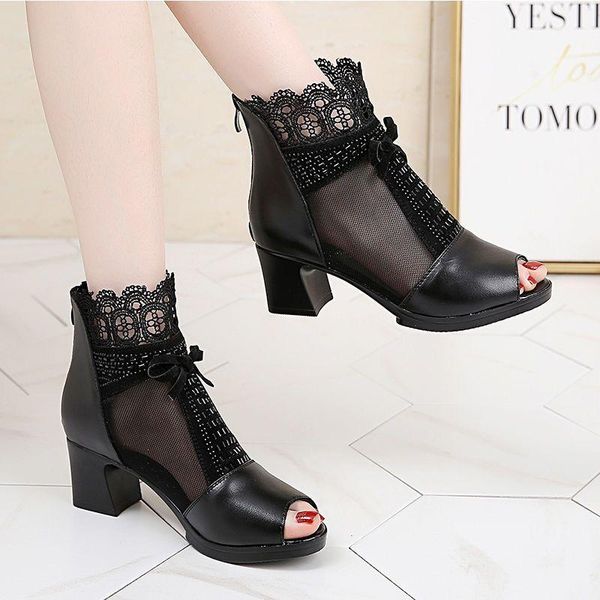 sandals gykdrsoie factory direct sales ladies summer style high-heeled real cowhide net shoes comfortable, Black
sandals gykdrsoie factory direct sales ladies summer style high-heeled real cowhide net shoes comfortable, Black