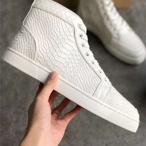 Casual shoes Ivory Pink Luxury Mens Spikes High-top Sneakers Designer Shoes Women Red Bottom Junior Trainers Studs Wedding with Box Us12.5, Color 1
Casual shoes Ivory Pink Luxury Mens Spikes High-top Sneakers Designer Shoes Women Red Bottom Junior Trainers Studs Wedding with Box Us12.5, Color 1