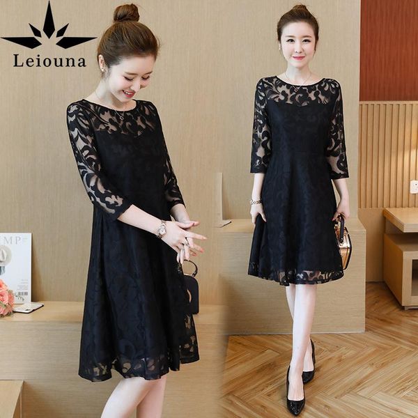 leiouna casual a-line fattening plus size women's 2021 spring autumn new fat mm loose cover belly show thin sleeve dress, Black;gray
leiouna casual a-line fattening plus size women's 2021 spring autumn new fat mm loose cover belly show thin sleeve dress, Black;gray