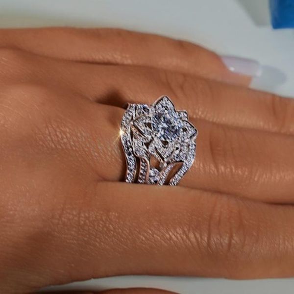 cluster rings handmade 3-in-1 flower shape promise ring set 925 sterling silver cz engagement wedding band for women jewelry gift, Golden;silver
cluster rings handmade 3-in-1 flower shape promise ring set 925 sterling silver cz engagement wedding band for women jewelry gift, Golden;silver