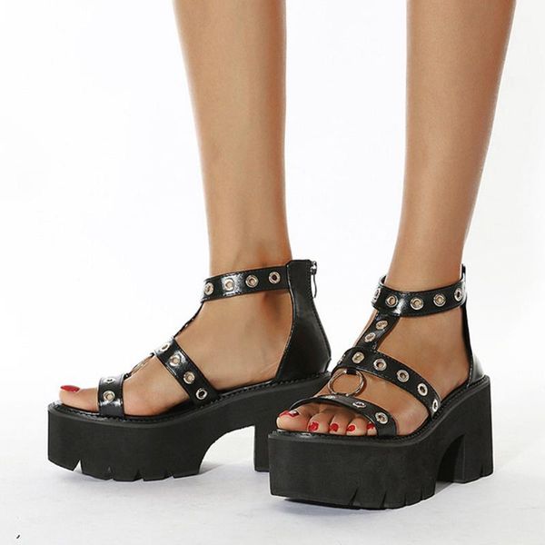 sandals fashionable drop shoes woman punk sweet girls platform block high heels zip big size 42 fashion, Black
sandals fashionable drop shoes woman punk sweet girls platform block high heels zip big size 42 fashion, Black