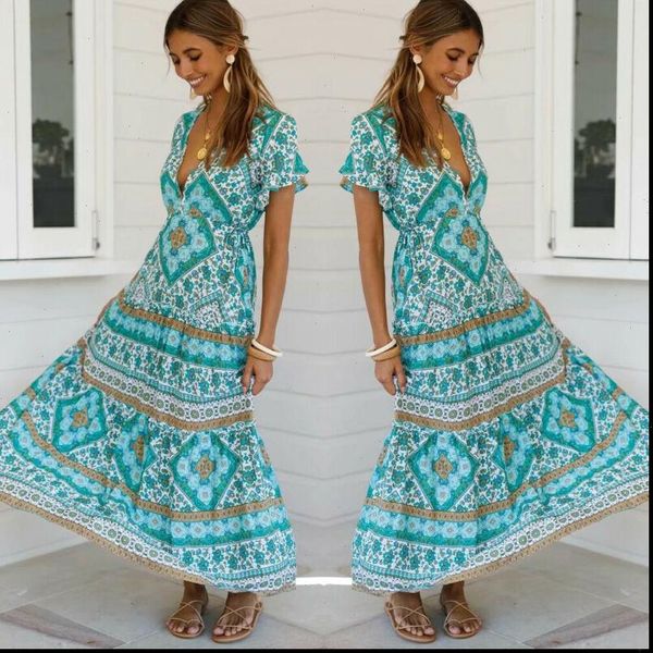 womens maxi dress floral summer boho v neck elastic waist floral belt long dress 2021 summer drop shipping, Black;gray
womens maxi dress floral summer boho v neck elastic waist floral belt long dress 2021 summer drop shipping, Black;gray