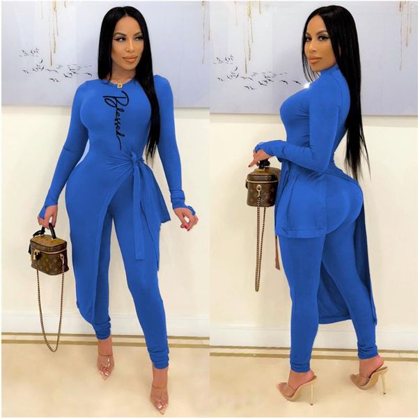 women's two piece pants early spring long sleeve round neck lace up letter hem fashion set, White
women's two piece pants early spring long sleeve round neck lace up letter hem fashion set, White