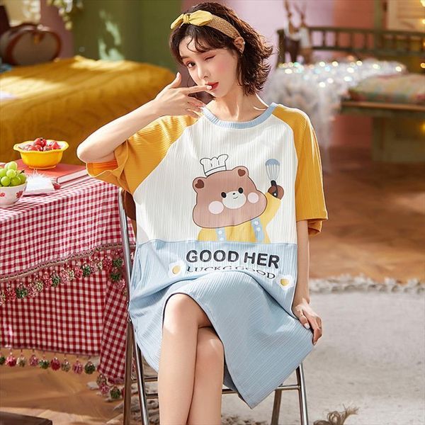 summer nightdress cotton nighty women sleepwear sleep shirt plus size pijamas pyjama cute cartoon for nightgowns dressing gown, Black;red
summer nightdress cotton nighty women sleepwear sleep shirt plus size pijamas pyjama cute cartoon for nightgowns dressing gown, Black;red