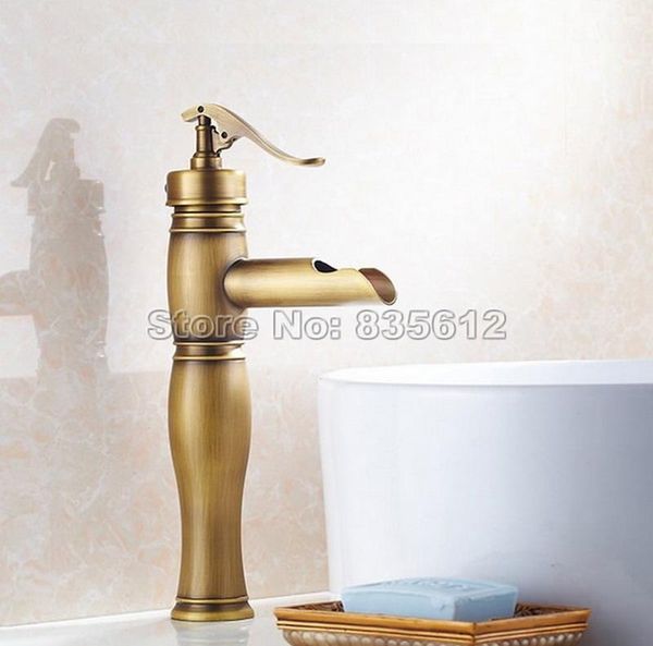 bathroom sink faucets antique brass single handle waterfall style basin faucet vessel mixer taps wan006
bathroom sink faucets antique brass single handle waterfall style basin faucet vessel mixer taps wan006
