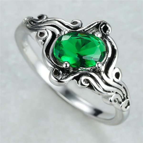 wedding rings charm female green crystal thin ring dainty silver color flower engagement simple bride oval zircon for women, Slivery;golden 
wedding rings charm female green crystal thin ring dainty silver color flower engagement simple bride oval zircon for women, Slivery;golden