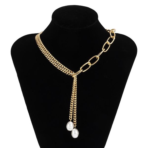 metal chains necklace ins hiphop style personality popular water pearl pendant clavicle chain neck gold silver color
metal chains necklace ins hiphop style personality popular water pearl pendant clavicle chain neck gold silver color