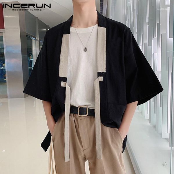 men's casual shirts incerun 2021 chinese style men shirt kimono cotton solid harajuku pockets half sleeve streetwear vintage shirts1, White;black
men's casual shirts incerun 2021 chinese style men shirt kimono cotton solid harajuku pockets half sleeve streetwear vintage shirts1, White;black