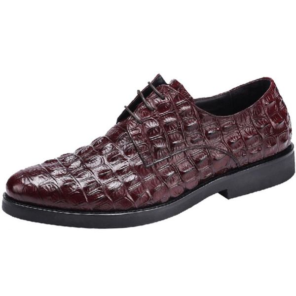 dress shoes crocodile pattern leather mens office non-slip derby pointed toe large size 46 wine red, Black
dress shoes crocodile pattern leather mens office non-slip derby pointed toe large size 46 wine red, Black