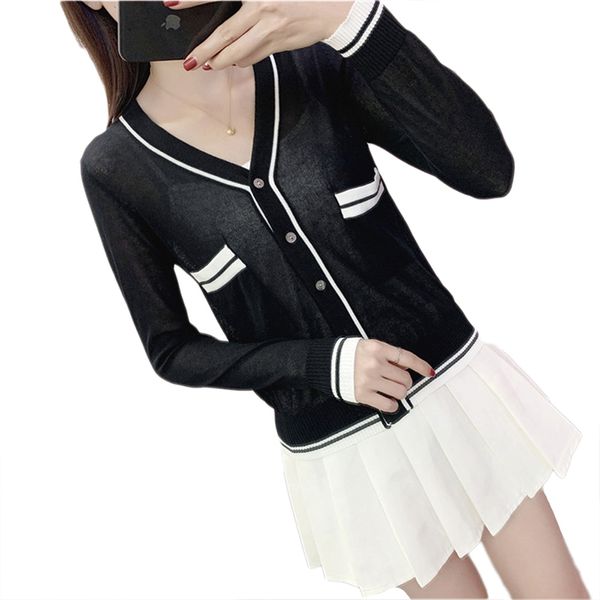 2021 spring autumn woman fashion v neck long sleeve short cardigan knitted casual single breasted sweaters women zply, White;black
2021 spring autumn woman fashion v neck long sleeve short cardigan knitted casual single breasted sweaters women zply, White;black