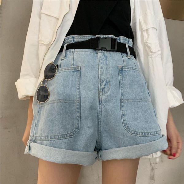 women's jeans denim shorts female students 2021 summer korean version of high-waisted loose straight leg wide-leg five-cent trousers, Blue
women's jeans denim shorts female students 2021 summer korean version of high-waisted loose straight leg wide-leg five-cent trousers, Blue