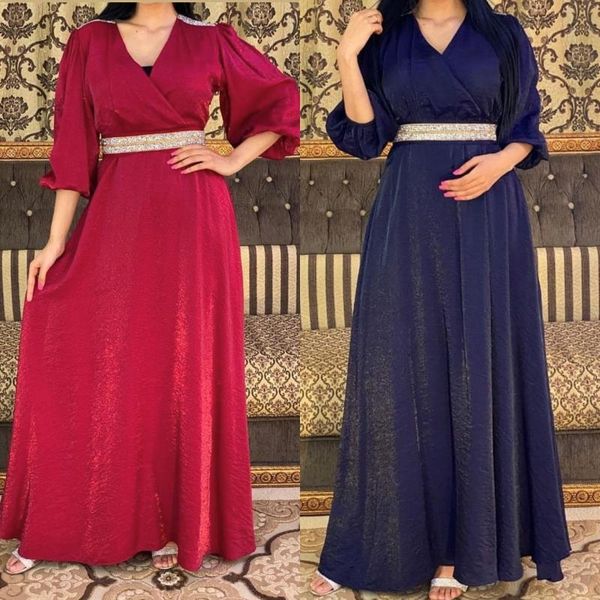 ethnic clothing fashion muslim dresses shiny diamond loose casual arabic kaftan dubai turkish abaya for women african dress india robe, Red 
ethnic clothing fashion muslim dresses shiny diamond loose casual arabic kaftan dubai turkish abaya for women african dress india robe, Red