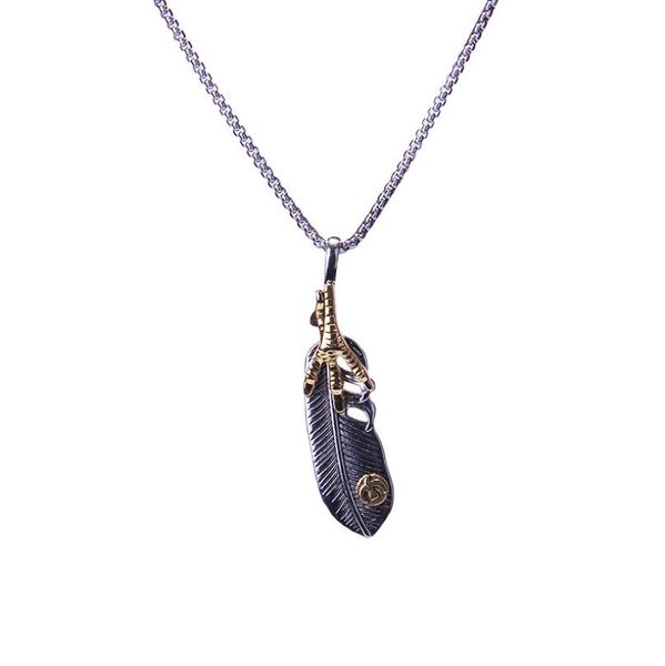 creative vintage leaf long necklace mens eagle claw feather pendant necklaces for men women beach boho fashion, Silver
creative vintage leaf long necklace mens eagle claw feather pendant necklaces for men women beach boho fashion, Silver