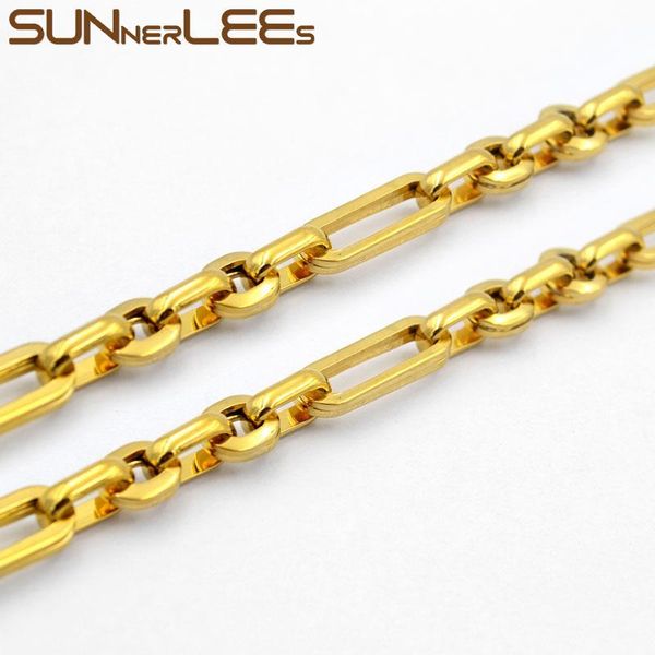 chains sunnerlees stainless steel necklace 6.5mm geometric link chain smooth silver color gold plated men women jewelry gift sc202 n
chains sunnerlees stainless steel necklace 6.5mm geometric link chain smooth silver color gold plated men women jewelry gift sc202 n