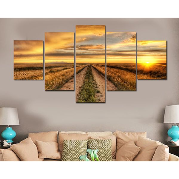 wall art poster home decoration painting modern 5 panel sunset field landscape living room canvas hd modular picures(no frame)
wall art poster home decoration painting modern 5 panel sunset field landscape living room canvas hd modular picures(no frame)