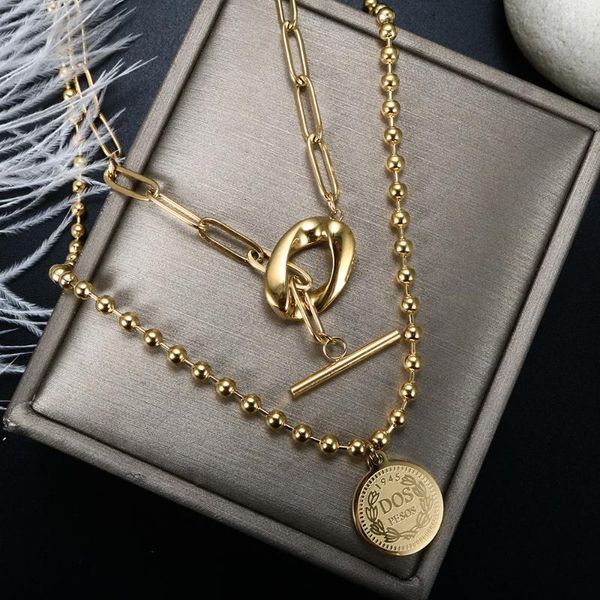 pendant necklaces zmfashion vintage multilayer religious coin necklace women men stainless steel ot buckle layered chains choker jewelry, Silver
pendant necklaces zmfashion vintage multilayer religious coin necklace women men stainless steel ot buckle layered chains choker jewelry, Silver
