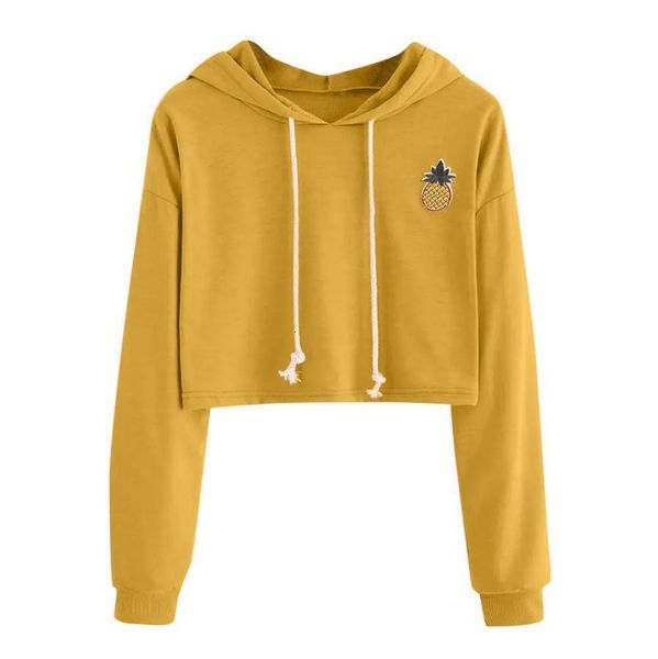 women crop hoodie sweatshirt korean kawaii crop women appliques pineapple sweatshirt long sleeve pullover #20, Black
women crop hoodie sweatshirt korean kawaii crop women appliques pineapple sweatshirt long sleeve pullover #20, Black