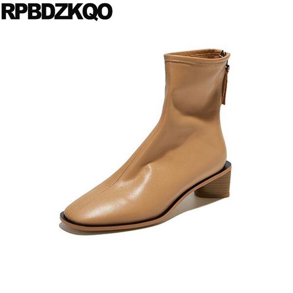 boots square toe booties block autumn fall brown retro genuine leather shoes vintage winter chunky fur women ankle medium heel, Black
boots square toe booties block autumn fall brown retro genuine leather shoes vintage winter chunky fur women ankle medium heel, Black