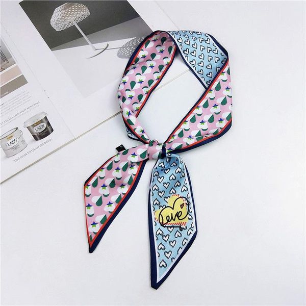scarves 2021 satin print small silk scarf women riband handle bags scarfs narrow long wrist ribbon fashion hair band wraps, Blue;gray
scarves 2021 satin print small silk scarf women riband handle bags scarfs narrow long wrist ribbon fashion hair band wraps, Blue;gray